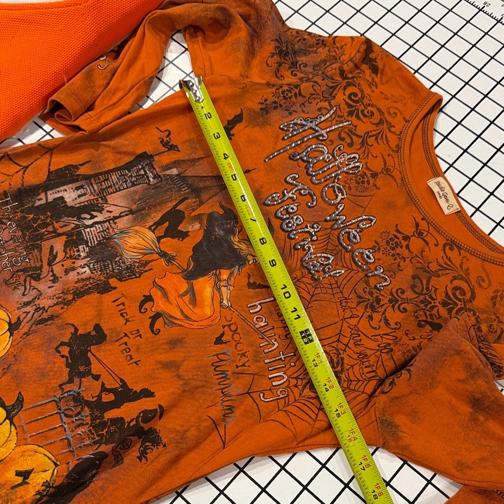 Spooky Halloween Festival Women's Top - Orange - Picture 8 of 9